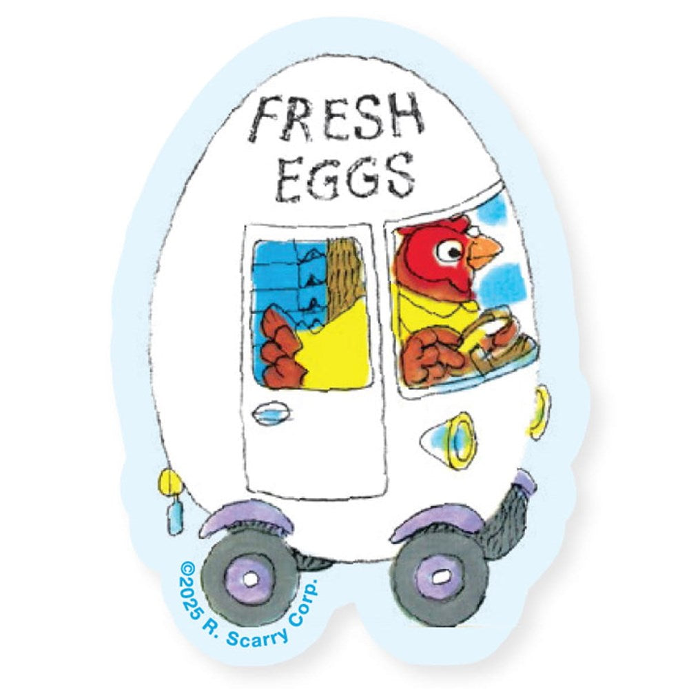 3P4 X Richard Scarry Sticker - Egg Car