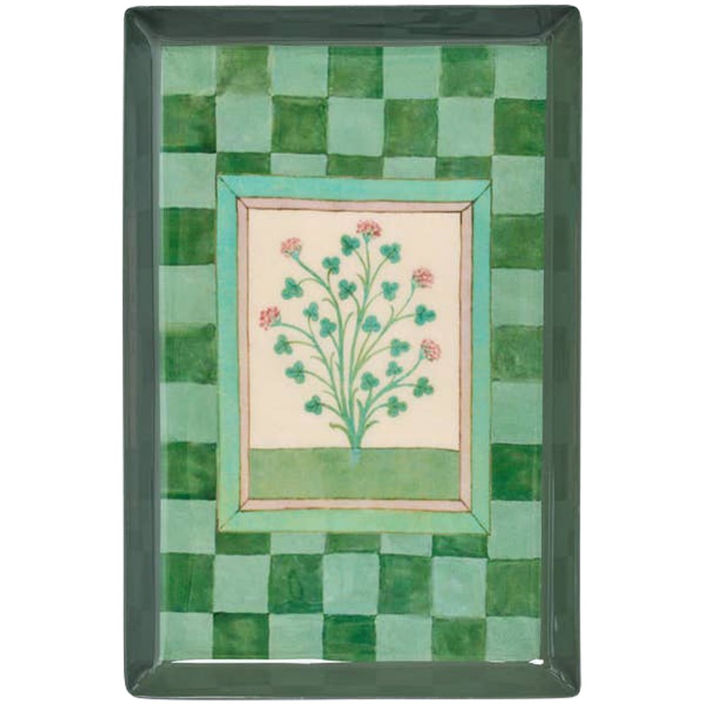 Rectangular Enamel Tray - Herbs