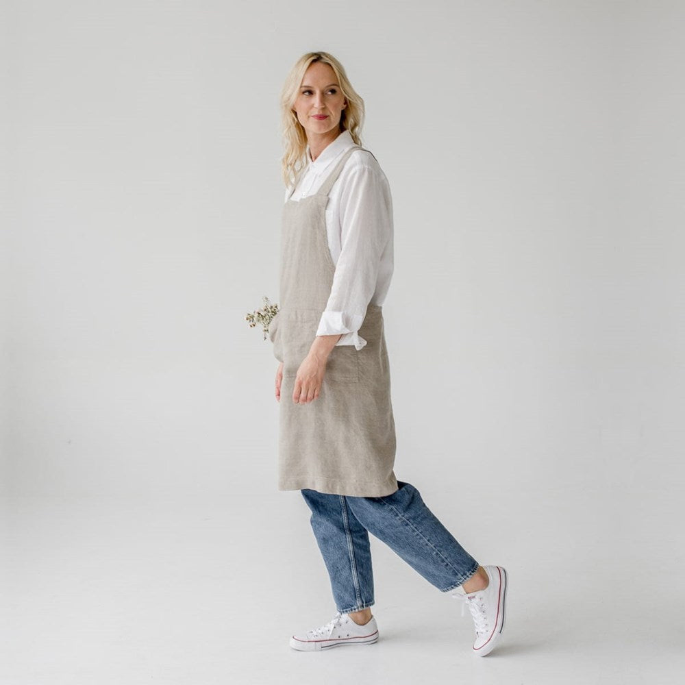 Linen Crossback Apron