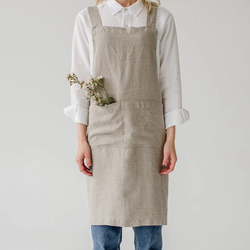 Linen Crossback Apron