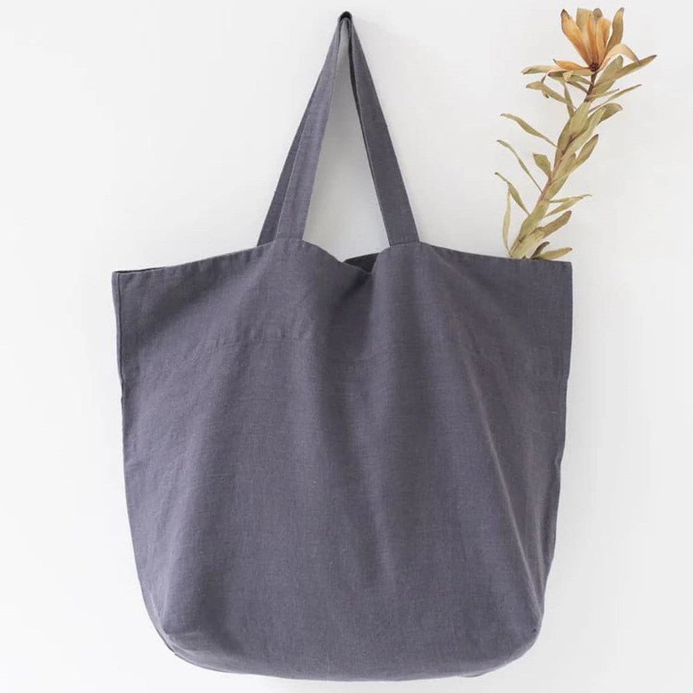 Linen Big Bag - Dark Grey