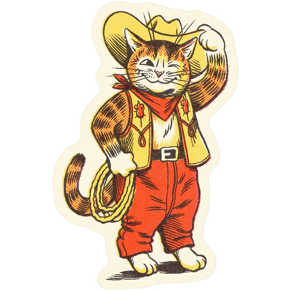 Cowboy Kitty Sticker